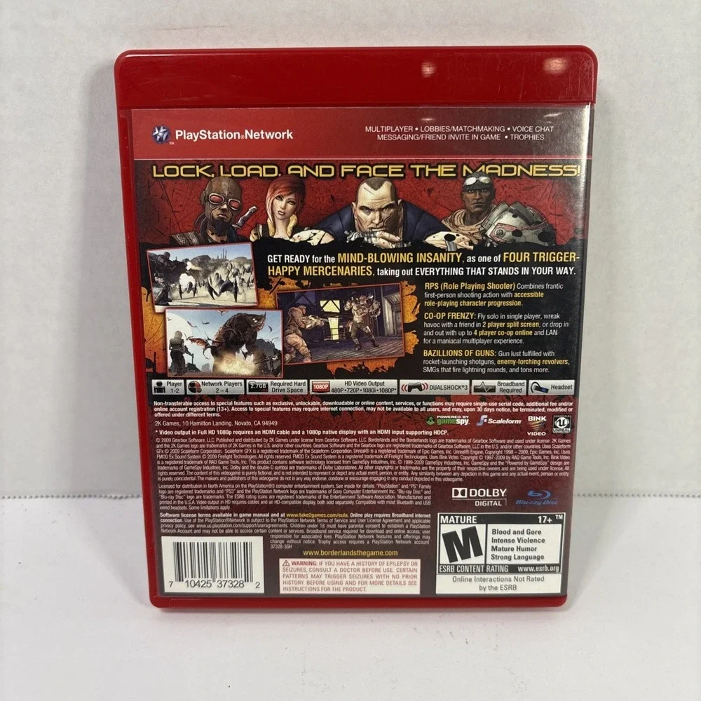 Borderlands Greatest Hits Sony PlayStation 3 PS3 2009 Complete CIB 2K Games